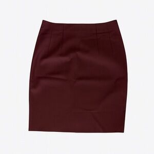 NWT Forever 21 Faux Leather Pencil Skirt Burgundy Women Small